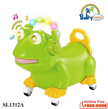 Xe chòi chân chú ếch xanh có đèn và nhạc SL1312A