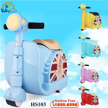 Xe chòi chân Vespa vali du lịch 2 trong 1 HS103