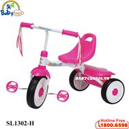 Xe đạp ba bánh có giỏ đựng đồ màu hồng SL1302-H