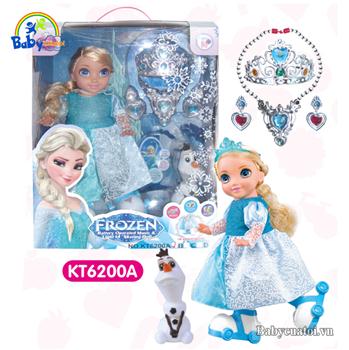 Đồ chơi búp bê Elsa cao cấp trượt băng cho bé KT6200A