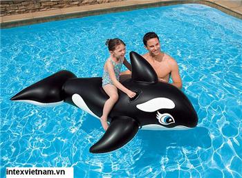 Phao bơi cá voi đen intex 58561