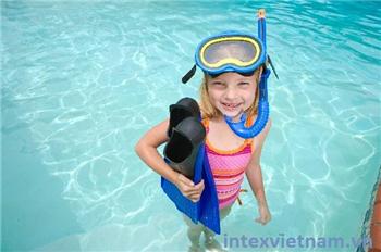 Bộ kính hơi, chân vịt, ống thở trẻ em 55956 | 0439900366
