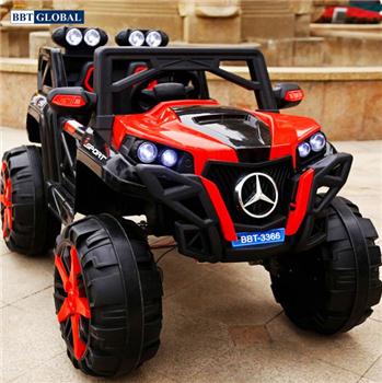 Ô tô điện trẻ em địa hình 4 động cơ BBT-3366N màu đỏ