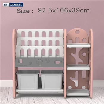 Giá kệ để đồ chơi và đồ dùng cho bé 2 ngăn hồng SH9604-1.5H