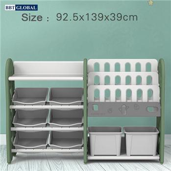 Giá kệ để đồ chơi và đồ dùng cho bé 2 ngăn lớn xanh lá SH9604-2XL
