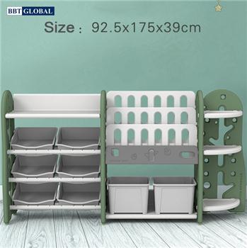 Giá kệ để đồ chơi và đồ dùng cho bé 3 ngăn xanh lá SH9604G-3XL