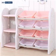 Giá kệ đôi để đồ chơi và đồ dùng cho bé màu hồng SH9603