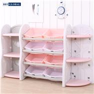 Giá kệ để đồ chơi và đồ dùng cho bé 3 ngăn hồng SH9603