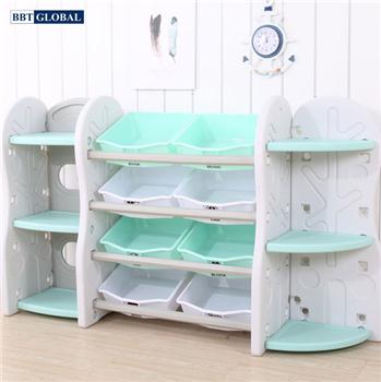 Giá kệ để đồ chơi và đồ dùng cho bé 3 ngăn xanh lá SH9603