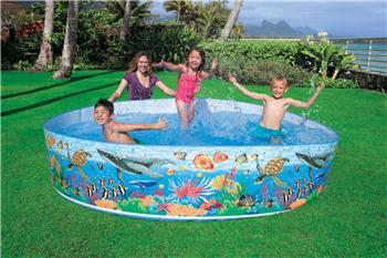 Bể bơi phao lắp dựng hình đại dương 2m44 intex 58472