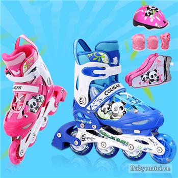 Bộ Giày patin, mũ, túi, bảo hiểm tay chân cougar MZS757