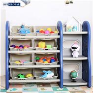 Giá kệ đôi để đồ chơi và đồ dùng cho bé xanh dương SH9603