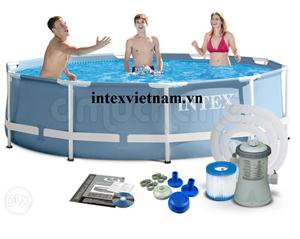 Bể bơi khung kim loại 3m05 kèm máy lọc INTEX 28702