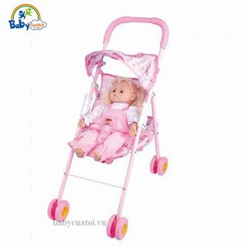 Đồ chơi búp bê 31 cm xe đẩy cho bé KT6666B