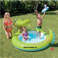 Bể bơi cá sấu chúa có vòi phun mưa INTEX 57431
