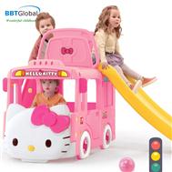 Cầu trượt bể bóng Hàn Quốc xe Bus Hello Kitty 3 trong 1 Y1601