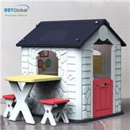 Nhà nhựa Hàn Quốc kèm kèm bàn ghế mầu ghi xám HN705G