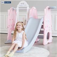 Cầu trượt xích đu Hàn Quốc CASA hồng cho bé Y1946