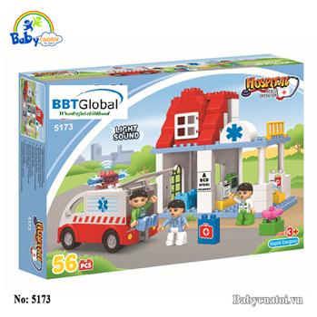 Đồ chơi xếp hình bệnh viện và xe cấp cứu 5173