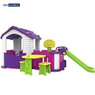 Nhà chơi cầu trượt Hàn Quốc kèm bàn ghế cho bé CHD356