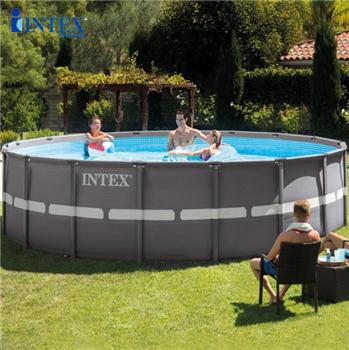 Bể bơi khung kim loại chịu lực tròn 5m49 có máy lọc cát 26332