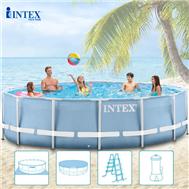 Bể khung kim loại tròn 4m57 kèm máy lọc nước INTEX 26728