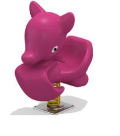 Bập bênh lò xo nhún ngoài trời nhập khẩu nai hồng ZK140-4