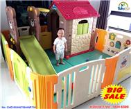 Nhà chơi cầu trượt quây bóng Hàn Quốc cho bé Combo 1