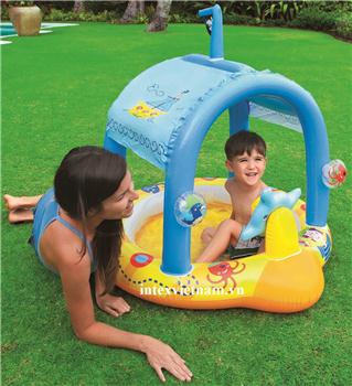 Bể bơi phao mái che tàu hải tặc 57426 | babycuatoi.vn
