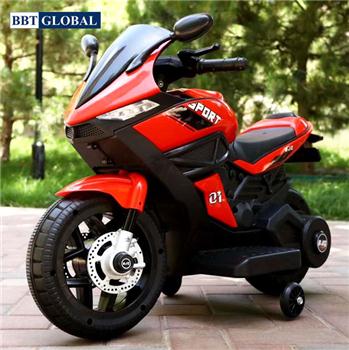 Xe máy điện trẻ em thể thao 2 bánh màu đỏ BBT-1000A-D