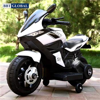 Xe máy điện trẻ em thể thao 2 bánh màu trắng BBT-1000A-T
