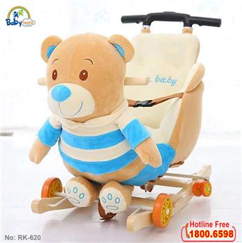 Bập bênh bông BBT Global cao cấp 3 trong 1 gấu pooh RK-620