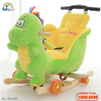 Bập bênh bông BBT Global cao cấp 3 trong 1 khủng long RK-622