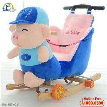 Bập bênh bông BBT Global cao cấp 3 trong 1 heo con RK-623