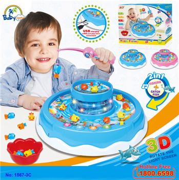 Đồ chơi câu cá 2 tầng 3D có nhạc 1567-3c