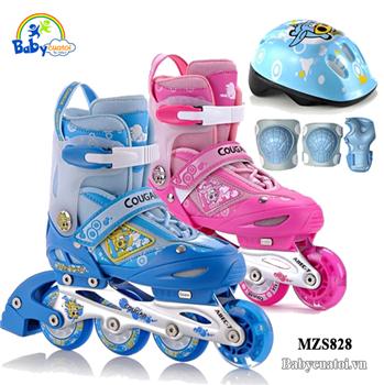 Bộ giầy trượt patin, mũ, bảo vệ Cougar MZS828