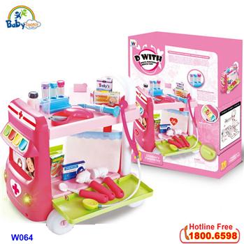 Đồ chơi bác sỹ xe đẩy cao cấp cho bé W064