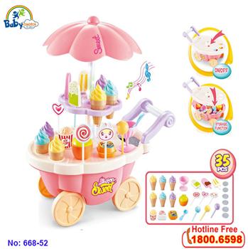 Đồ chơi xe đẩy bán kem cỡ lớn có nhạc 668-52