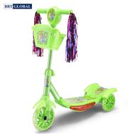 Xe trượt scooter 3 bánh có giỏ đựng đồ BBT Global KM066 xanh lá