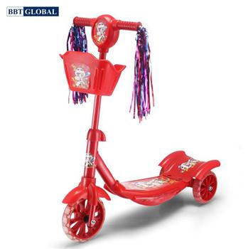 Xe trượt scooter 3 bánh có giỏ đựng đồ BBT Global KM066 màu đỏ