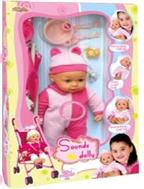 Búp bê có xe đẩy và dụng cụ ăn BBT Global 20128