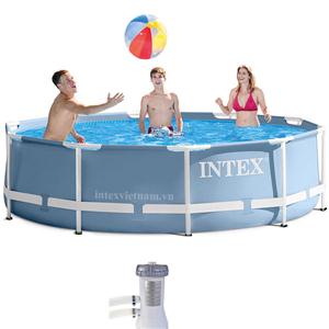 Bể bơi khung kim loại kèm máy lọc 366*76cm INTEX 28712