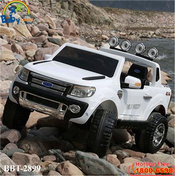 Ô tô điện trẻ em kiểu dáng bán tải Ford màu trắng BBT-2899T