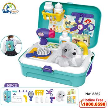 Đồ chơi chăm sóc thú cưng balo cho bé 8362