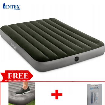 Đệm hơi đôi công nghệ mới 1m37 tích hợp bơm chân INTEX 64762