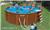 Bể bơi khung kim loại chịu lực giả gỗ 569*135cm INTEX 28392
