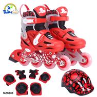 Bộ giầy trượt kèm mũ, bảo vệ tay chân patin Cougar 4 bánh phát sáng MZS885