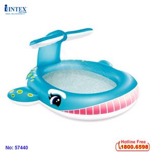Bể bơi phao cá voi xanh có vòi phun mưa INTEX 57440