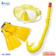 Kính bơi chân vịt ống thở trẻ em INTEX 55655