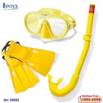 Kính bơi chân vịt ống thở trẻ em INTEX 55655